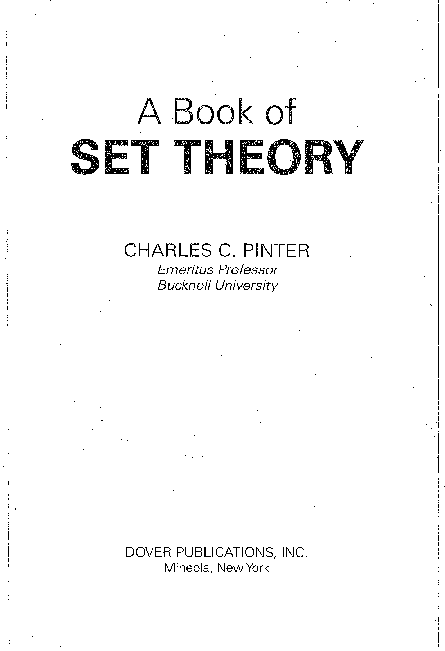 Pdf Set Theory Charles C Pinter Pdf Naty Pilaguano Academia Edu Pdf Set Theory Charles C Pinter Pdf Naty Pilaguano Academia Edu