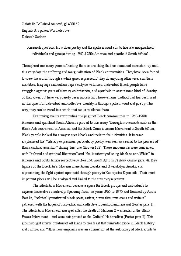 Apartheid short essay image