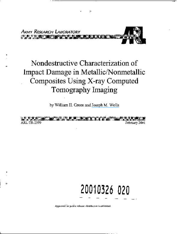 (PDF) Nondestructive characterization of impact damage in metallic ...