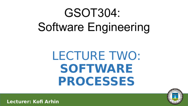(PPT) Lecture2 Software Processes