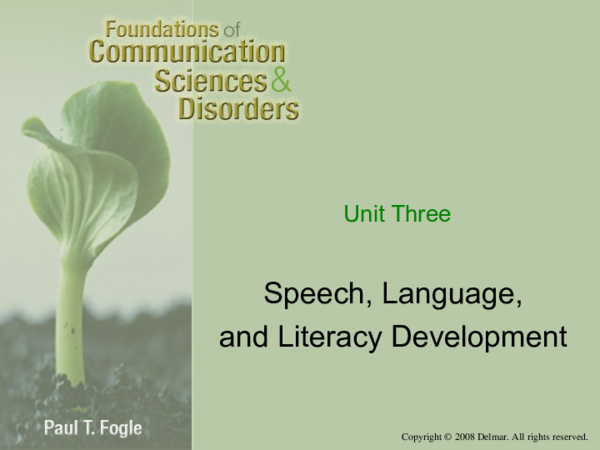(PPT) Unit 03 Speech Language and Literacy Development