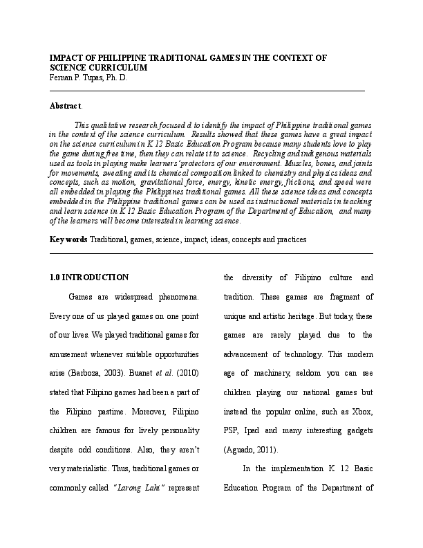 What is traditional games picture