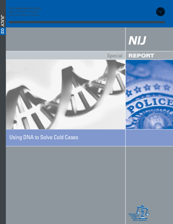 Pdf Using Dna To Solve Cold Cases Pdf Using Dna To Solve Cold Cases