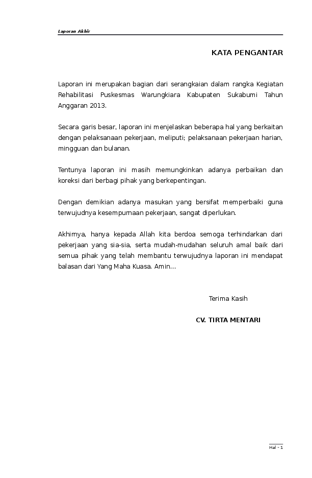 Konsultan Pengawas Contoh Laporan Harian Proyek Nusagates