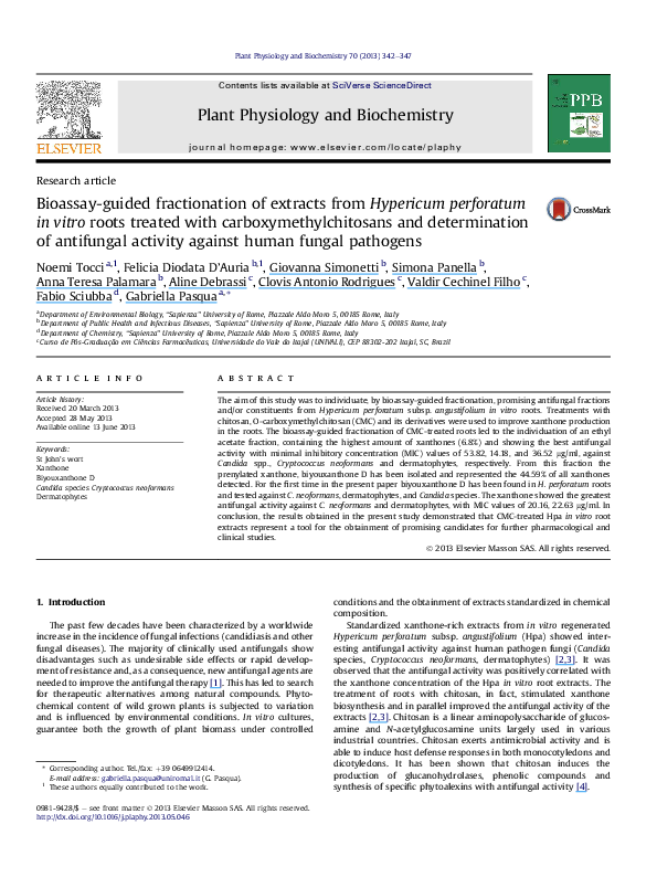 (PDF) Bioassay-guided fractionation of extracts from Hypericum ...