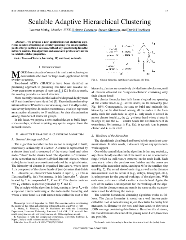 (PDF) Scalable adaptive hierarchical clustering