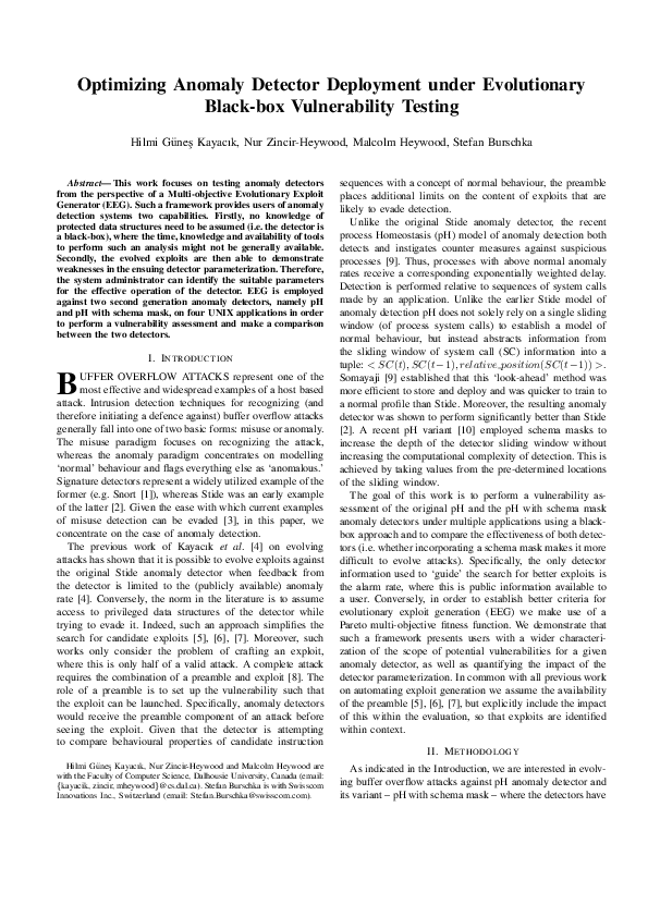 (PDF) Optimizing anomaly detector deployment under evolutionary black ...
