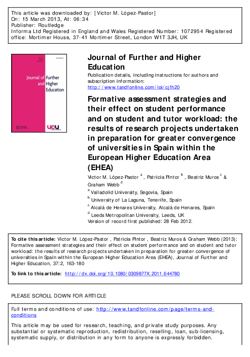 (PDF) Formative assessment strategies and their effect on student ...
