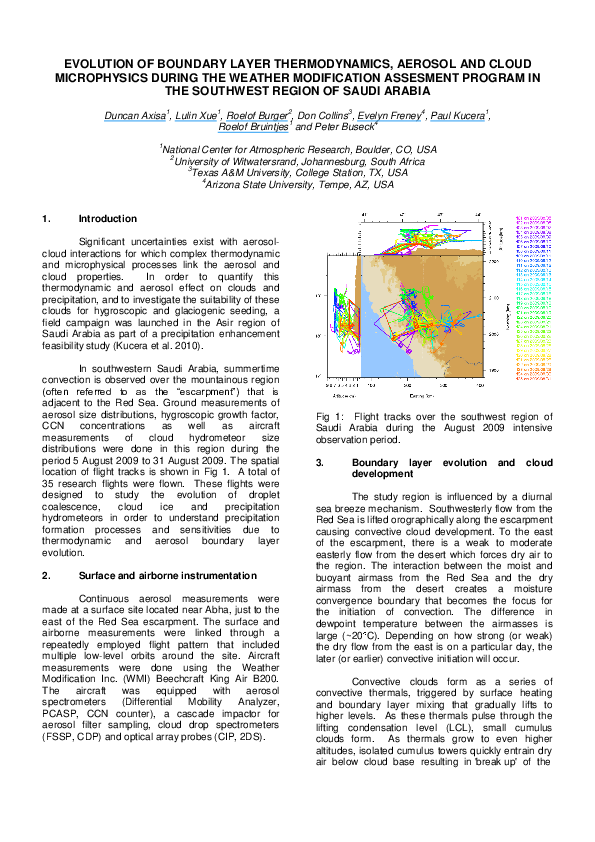 (PDF) Evolution of Boundary Layer Thermodynamics, Aerosol and Cloud ...