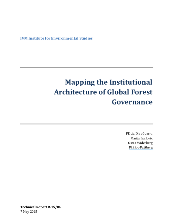 (PDF) Mapping the Institutional Architecture of Global Forest Governance