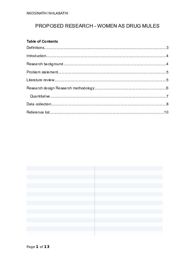 Drug mule term paper image