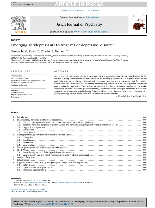 Antidepressants side effects picture