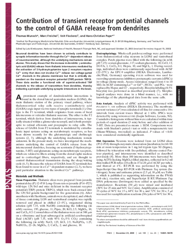 (PDF) Contribution of transient receptor potential channels to the ...