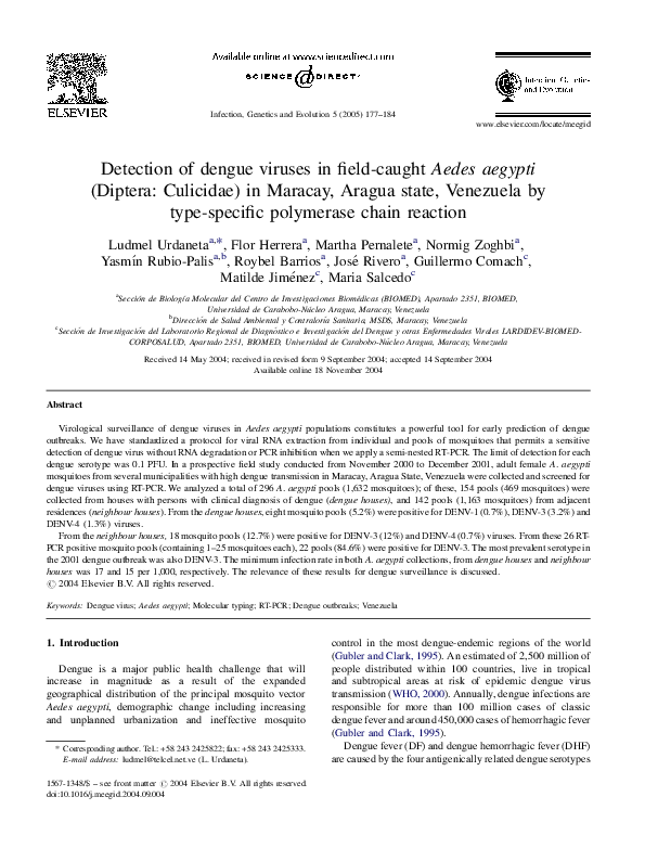 (PDF) Detection of dengue viruses in field-caught Aedes aegypti ...
