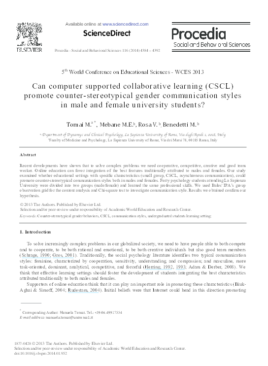 (PDF) Can Computer Supported Collaborative Learning (CSCL) Promote ...