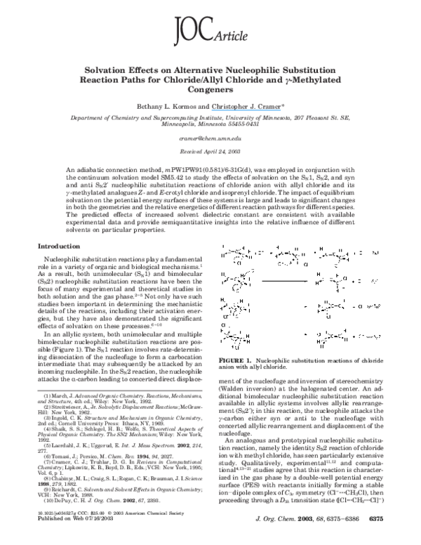 Two types of nucleophilic substitution reactions picture