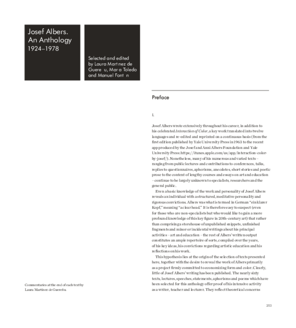 (PDF) Preface. Josef Albers. An Anthology 1924-1978 (Fundación Juan ...