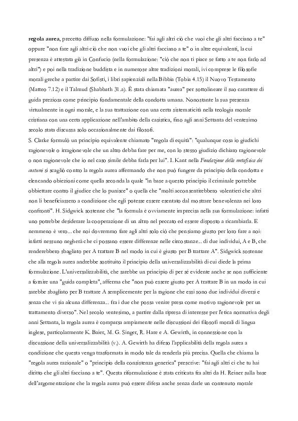 (PDF) Regola aurea [Golden rule] Sergio Cremaschi Academia.edu
