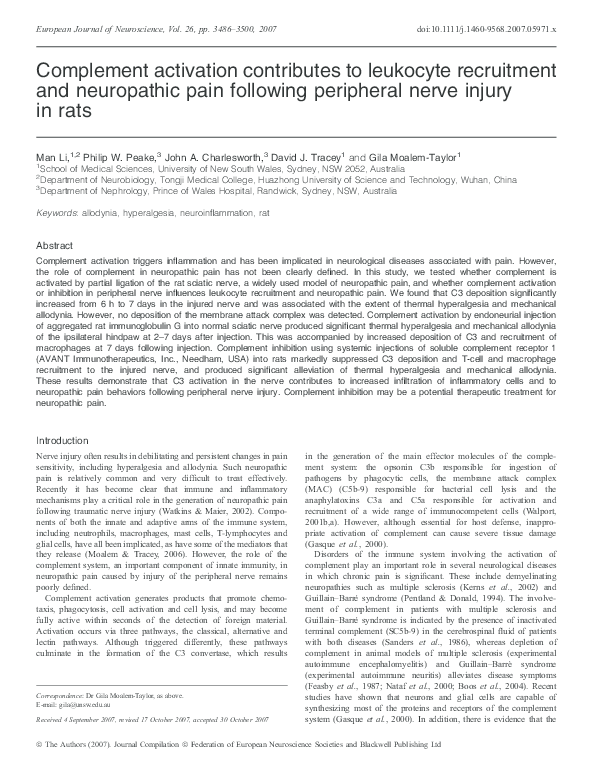 (PDF) Complement activation contributes to leukocyte recruitment and ...
