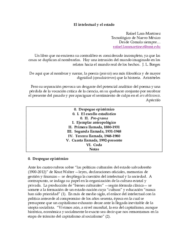(PDF) El intelectual y el estado