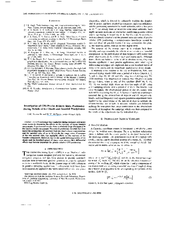 (PDF) Investigation of GPS precise relative static positioning during ...