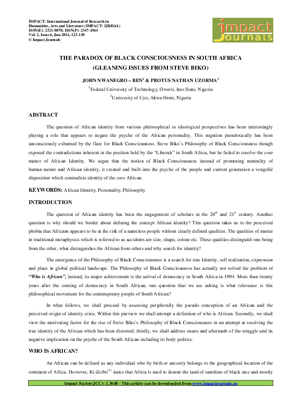 What is black consciousness as defined by steve biko image