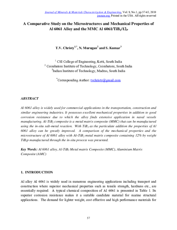 (PDF) A Comparative Study on the Microstructures and Mechanical ...