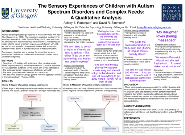 (PDF) The Sensory Experiences of Children with Autism Spectrum ...