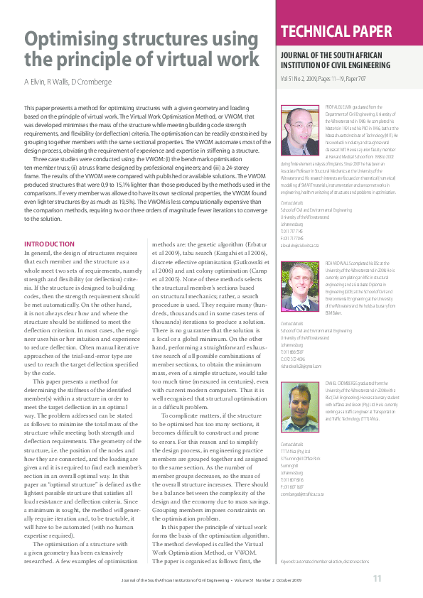 (PDF) Optimising structures using the principle of virtual work