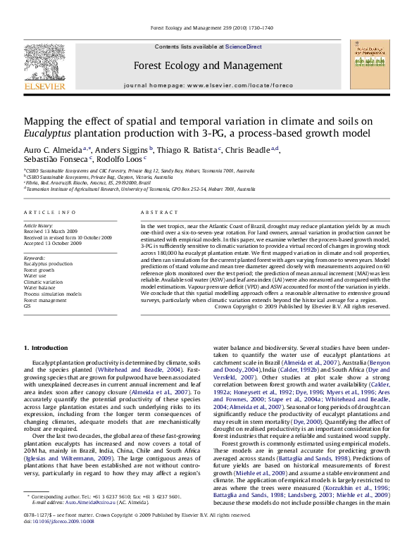 (PDF) Mapping the effect of spatial and temporal variation in climate ...