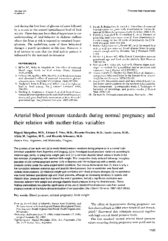 (PDF) Arterial blood pressure standards during normal pregnancy and ...