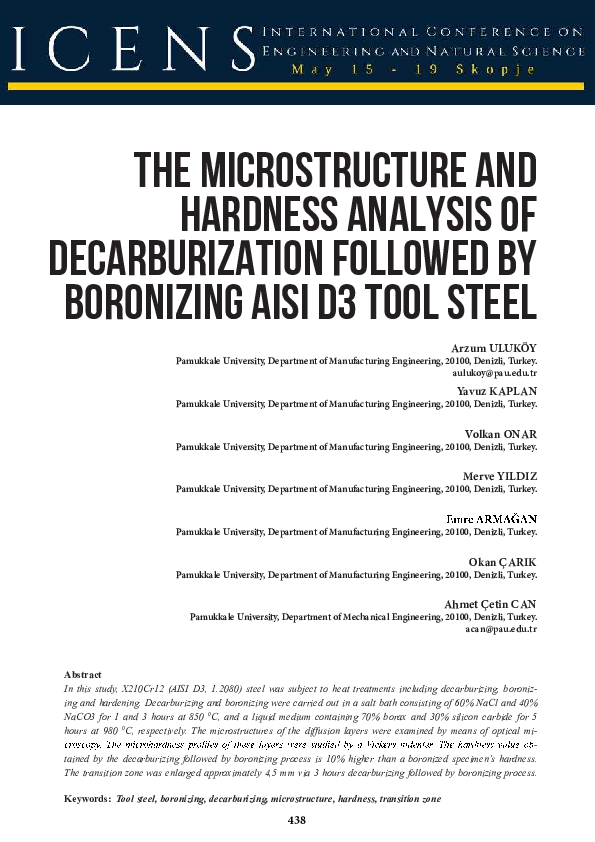 (PDF) The Microstructure and hardness analysis of decarburization ...