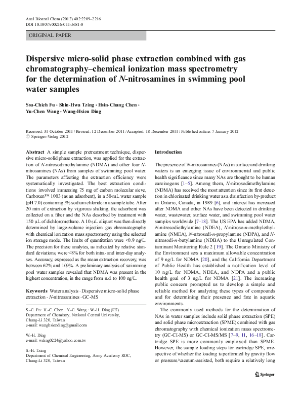 (PDF) Dispersive microsolid phase extraction combined with gas