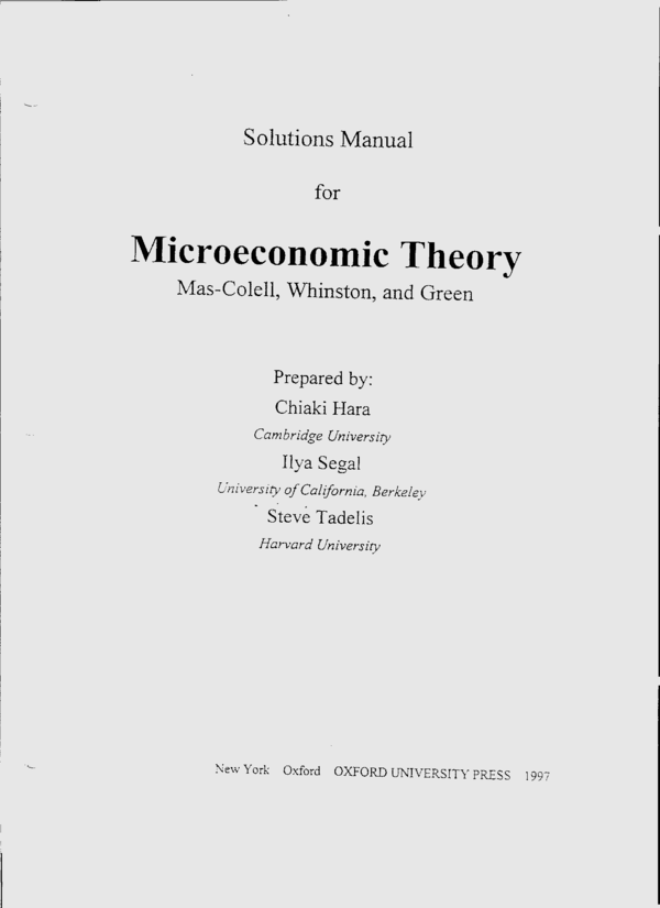 Intermediate microeconomic theory picture