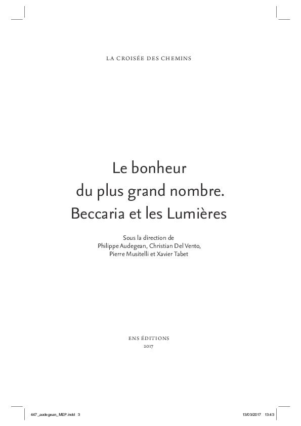 Le Plus Grand Bonheur Du Plus Grand Nombre www.academia.edu