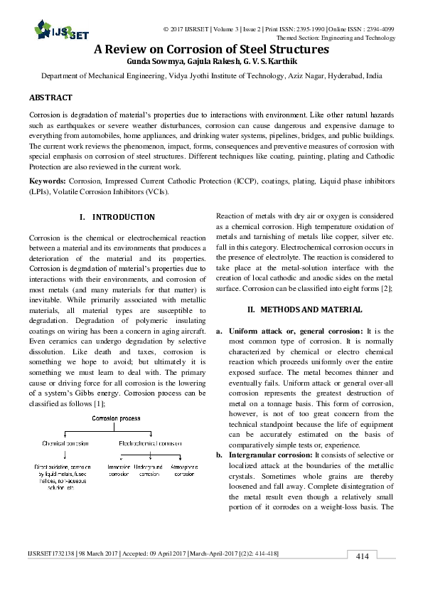 (PDF) A Review on Corrosion of Steel Structures