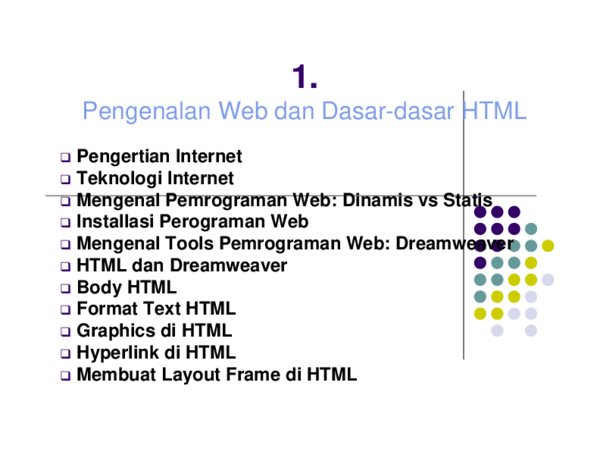 (PDF) Pengenalan Web Dasar HTML