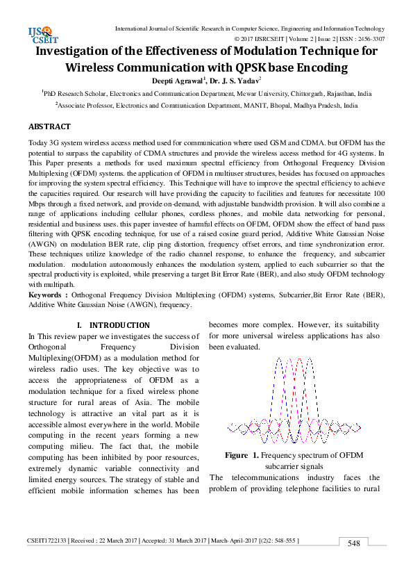  pdf investigation of the effectiveness of modulation technique for