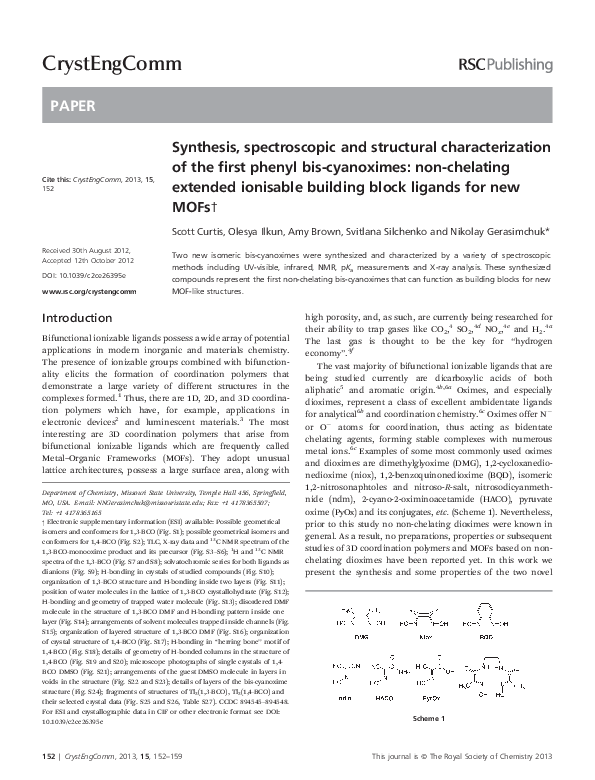 (PDF) Crystal Engineering Communications