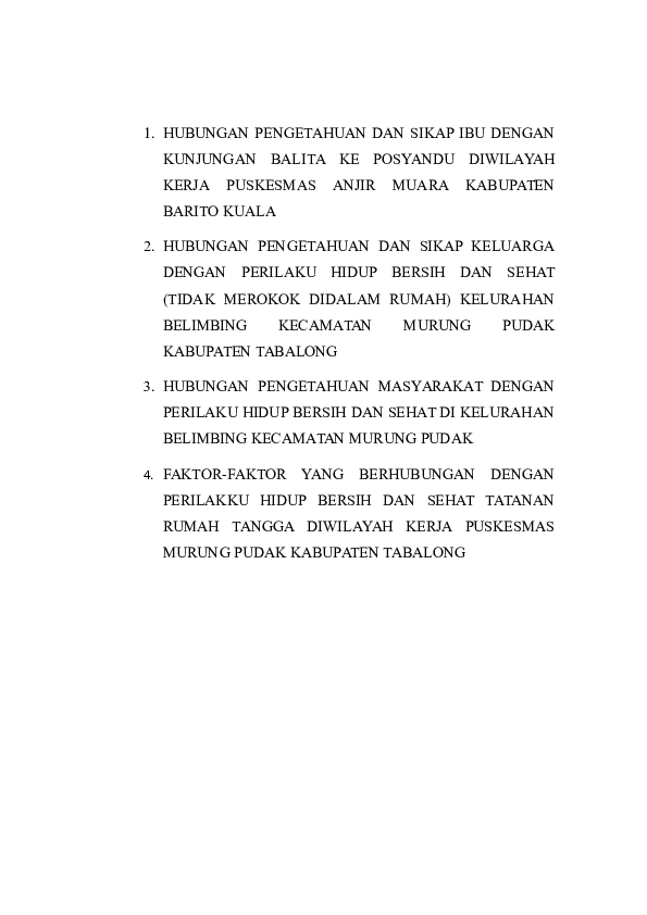 Perilaku Hidup Bersih Dan Sehat Di Rumah Tangga Info Terkait Rumah