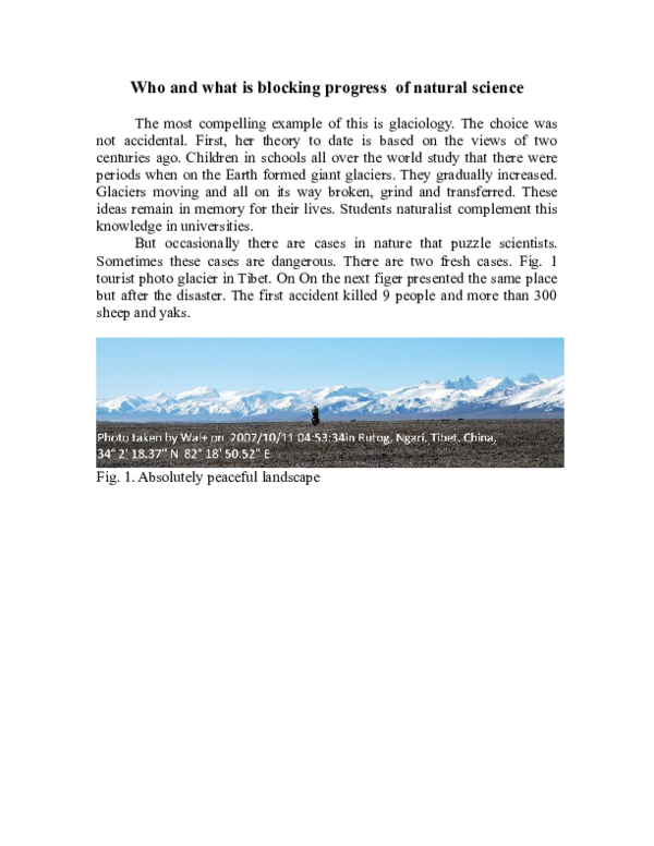 (DOC) Who and what is blocking progress of natural science