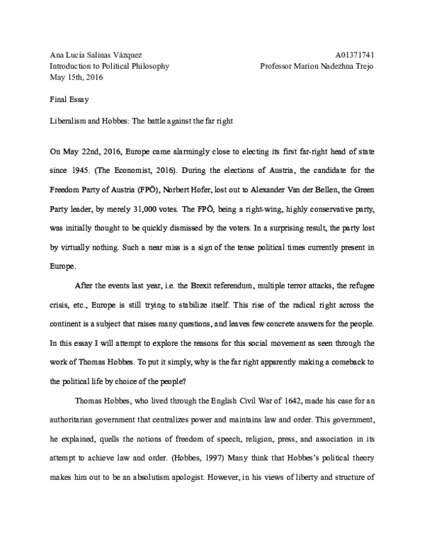 (DOC) The rise of the far right in Europe