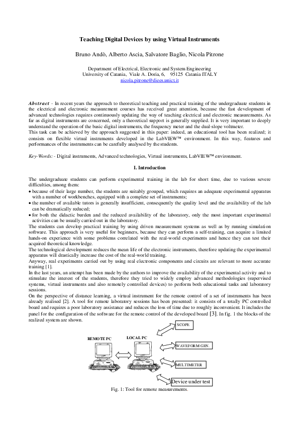 (PDF) Teaching Digital Devices by using Virtual Instruments