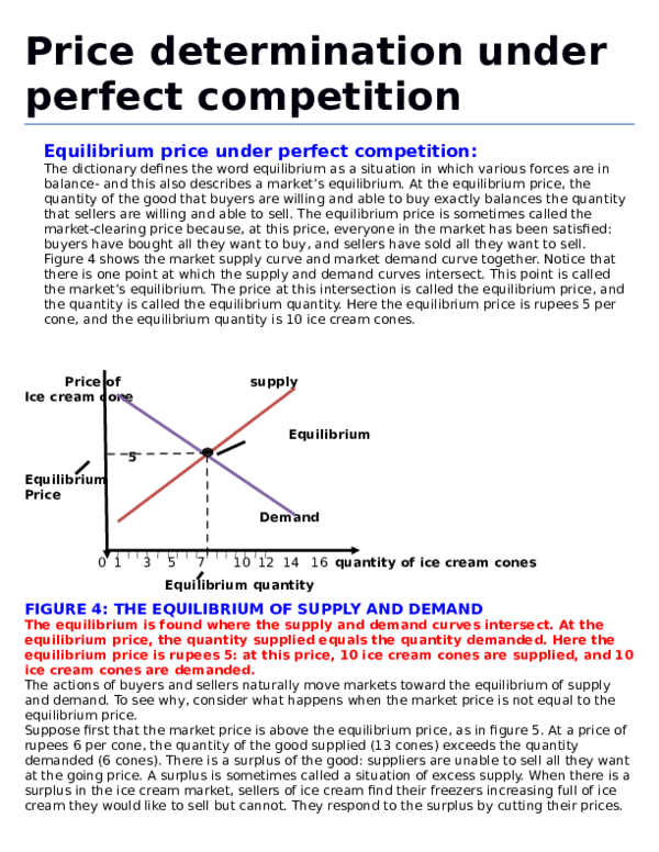 (DOC) Price determination under perfect competition Mahesh Sihra