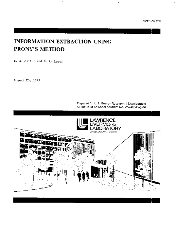 (PDF) Prony's MethodINFORMATION EXTRACTION USING PRONY'S METHOD