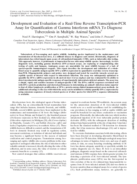 (PDF) Development and Evaluation of a Real-Time Reverse Transcription ...