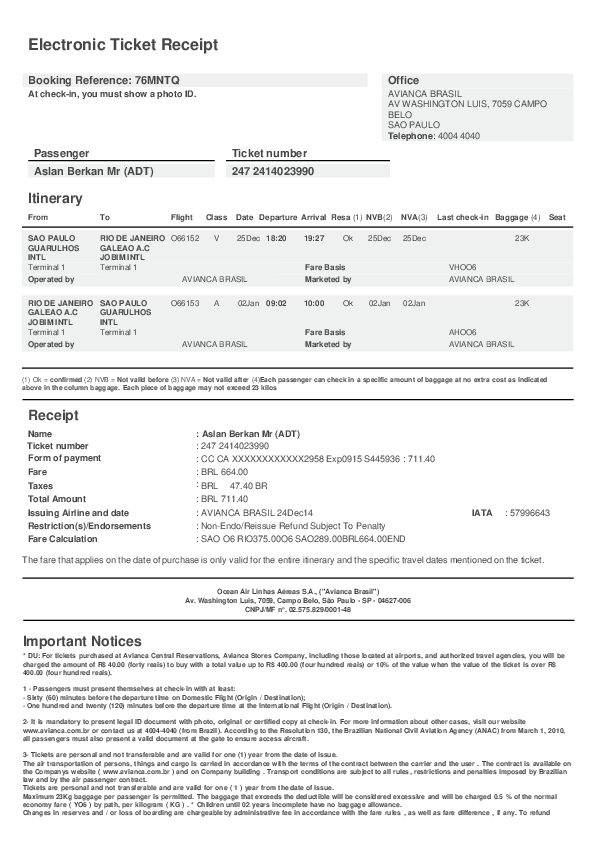 (PDF) Electronic Ticket Receipt Mauricio Guzman Verduguez Academia.edu