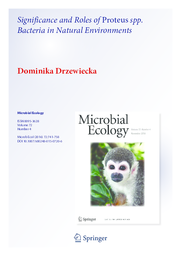 (PDF) Significance and Roles of Proteus spp. Bacteria in Natural ...