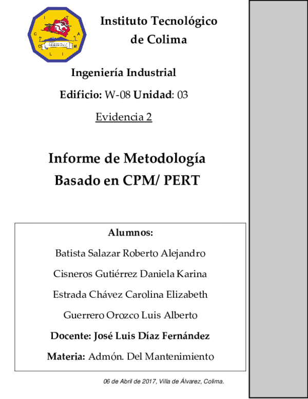 (PDF) PERT-CPM