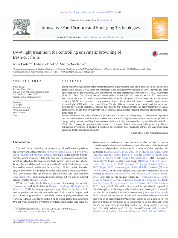 Enzymatic browning of fruit Enzymatic browning of fruit image